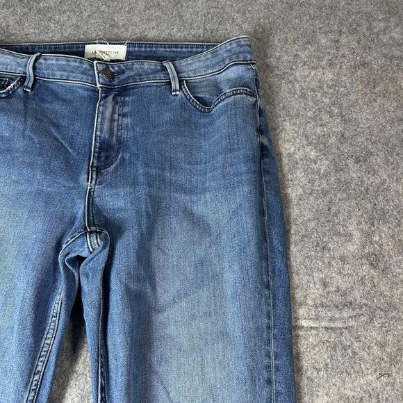 Lafayette 148 Mercer Jeans Womens 32 Blue Medium Wash Denim Mid Rise Skinny Leg - Picture 2 of 11